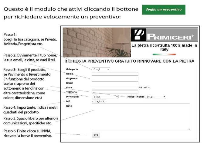 modulo richiesta preventivo
