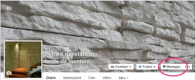 Dalla nostra pagina Facebook clicca su MESSAGGIO