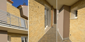 Scaglia giallo-sinai applicata all'esterno