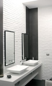 bagno mattoncino bianco