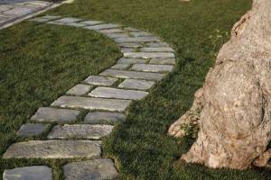 Pavimento esterno camminamenti sentiero finta pietra vecchio basolato Primiceri, sentiero, vialetto