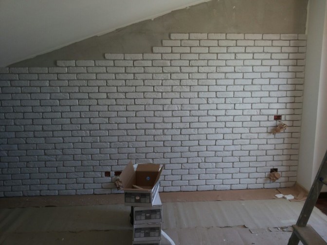 Parete MATTONE BIANCO PRIMICERI Pietra ricostruita finta pietra roma pietra ricomposta interni