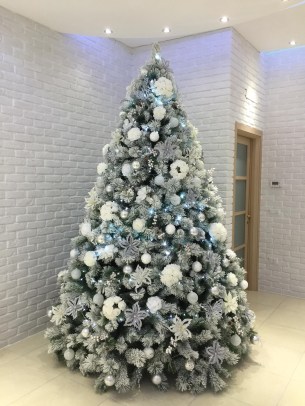 albero natale mattoni bianchi gallo