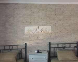 rivestimento Quarzite Primiceri, pareti soggiorno pietra, soggiorno in pietra